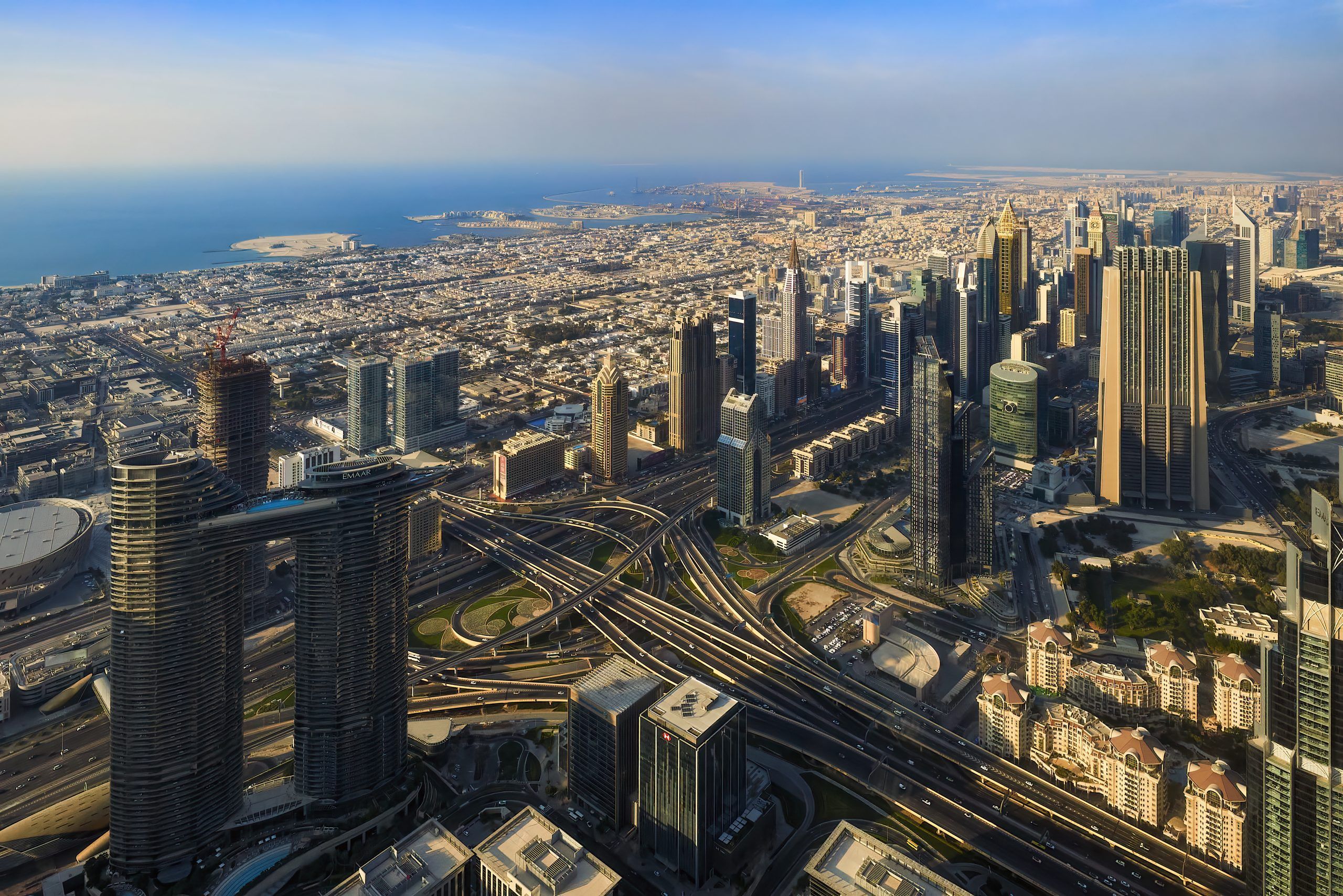 Intercambiador desde Burj Khalifa en Dubai